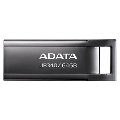 ADATA Flash Disk 64GB UR340, USB 3.2 Dash Drive, lesklá černá