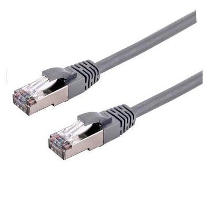 Kabel C-TECH patchcord Cat6a, S/FTP, šedý, 0,25m