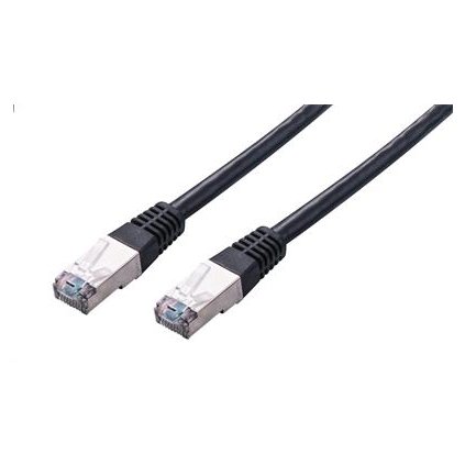 Kabel C-TECH patchcord Cat5e, FTP, černý, 0,5m