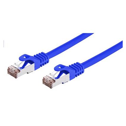 Kabel C-TECH patchcord Cat6, FTP, modrý, 2m