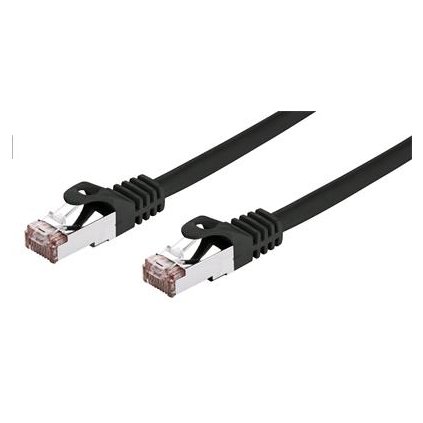 Kabel C-TECH patchcord Cat6, FTP, černý, 2m