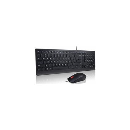 Lenovo klávesnice Essential Wired USB Keyboard + Mouse Set - USB, černá