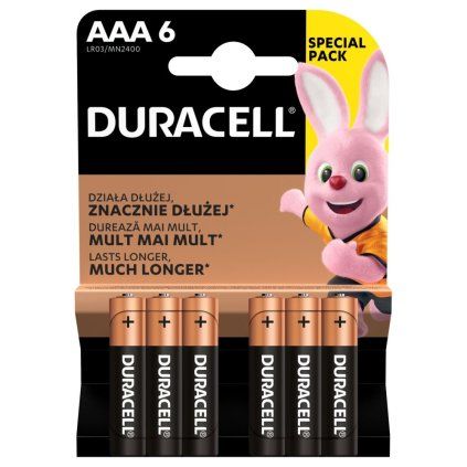 Baterie Duracell Basic, AAA (LR03), blistr, 6-pack, 42327
