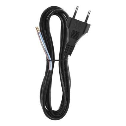 EMOS Flexo šňůra PVC 2x0,75 mm, 2m černá