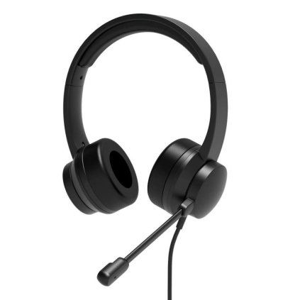 Port Connect Stereo headset s mikrofonem, USB-A/USB-C, černá