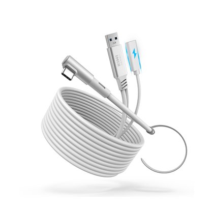 Kiwi design 5M Link Cable with charing, white