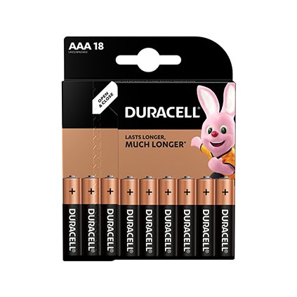 Baterie Duracell Basic, AAA (LR03), blistr, 18-pack, 42326