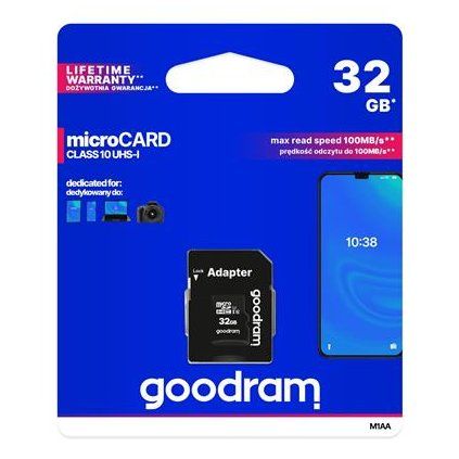 GoodRam memory card Micro SDHC 32GB Class 10 UHS-I + Adapter