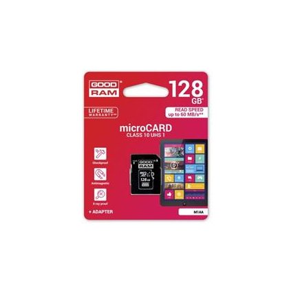 GoodRam memory card Micro SDXC 128GB Class 10 UHS-I + Adapter