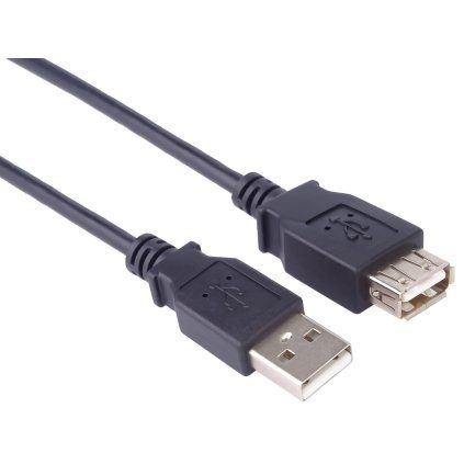 PremiumCord USB 2.0 kabel prodlužovací, A-A, 2m černá