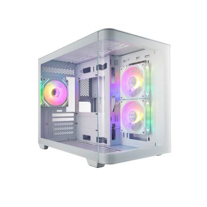 FSP S380-WA Micro ATX Transpar. Bílá