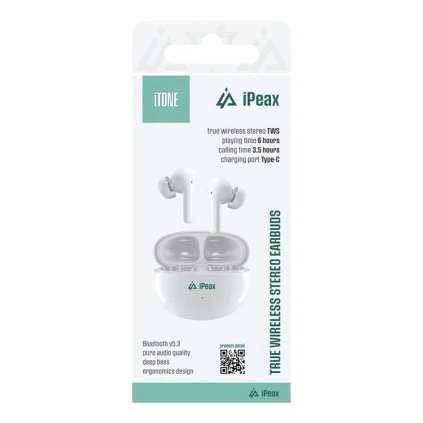iPEAX TWS sluchátka iTONE BÍLÁ