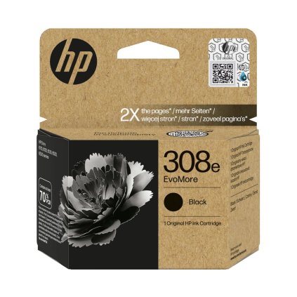 HP 308e ink. náplň EvoMore černá, 7FP22UE