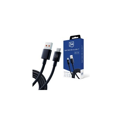 3mk datový kabel - Hyper Cable A to C 1.2m 3A, černá