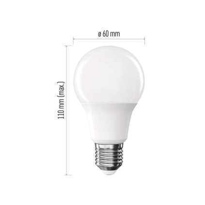 Emos LED žárovka Basic A60 / E27 / 8,8 W (60 W) / 806 lm / teplá bílá