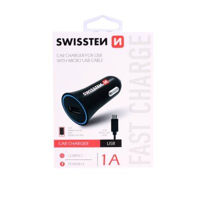 Swissten CL Adapter USB 1A power + MicroUSB (1.5m)
