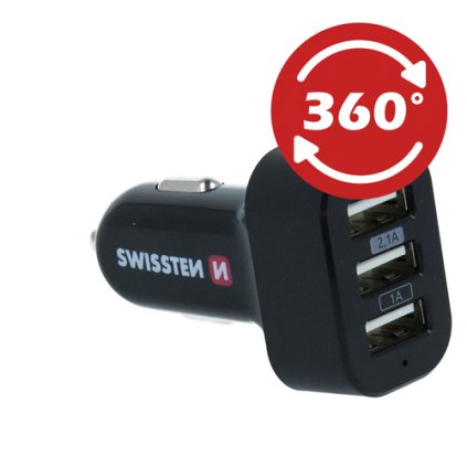 Swissten CL Adapter 3x USB 5.2A power