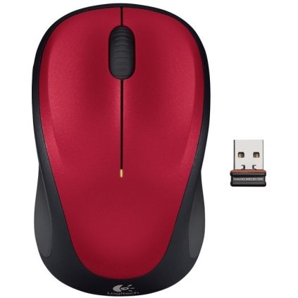 Logitech Wireless Mouse M235, červená