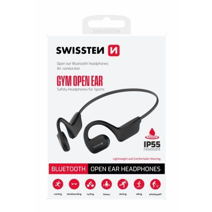 Swissten bluetooth sluchátka GYM Open EAR