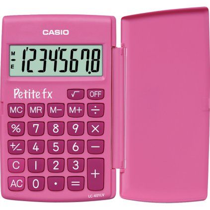 CASIO LC 401 LV PK pink kalkulačka