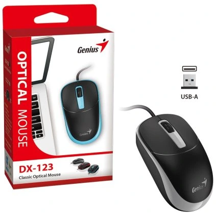 Genius DX-123 Galaxy Grey drátová 1200 dpi USB černošedá