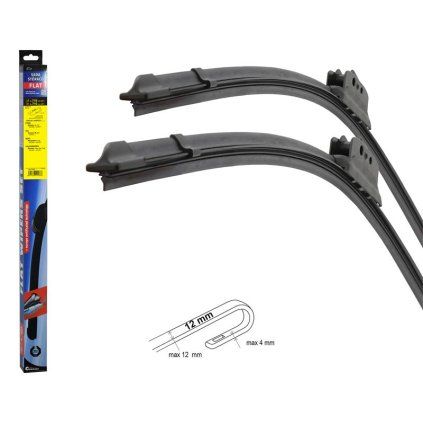 Compass Stěrače FLAT SET (HOOK 12mm) 710+710mm