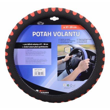 Compass Potah volantu SOFT červený