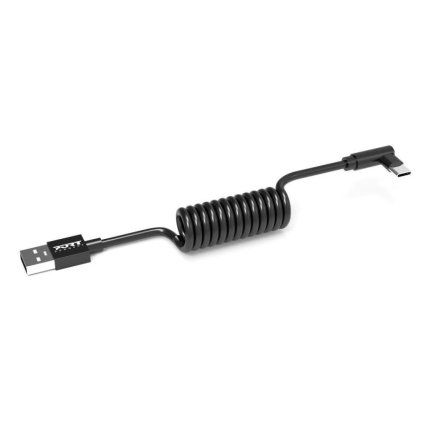 Port Connect Spring cable USB-A do USB-C, 10 PACK, 900063/10