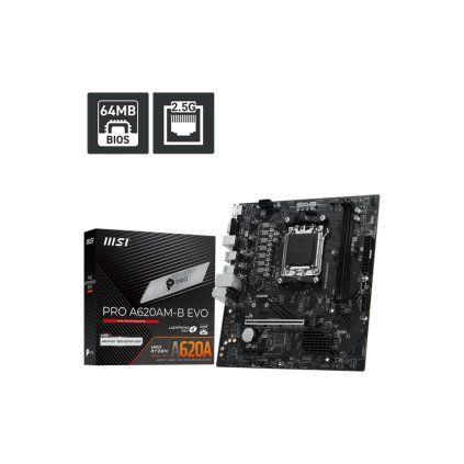 MSI PRO A620AM-B EVO AM5 mATX