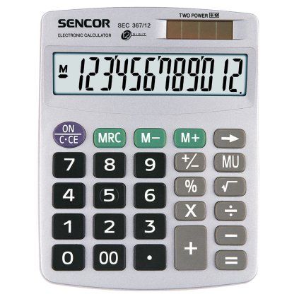 Sencor SEC 367/ 12 Stolní kalkulačka
