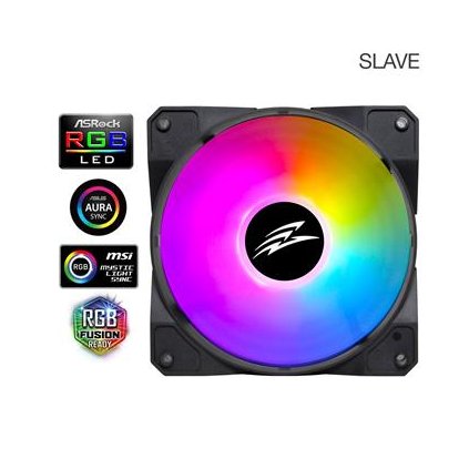 Evolveo 12FS ventilátor 120mm, ARGB, černý rám, slave