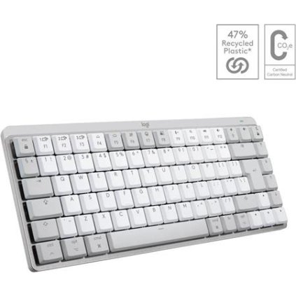 Logitech MX Mechanical Mini for Mac Minimalist Wireless Illuminated Keyboard - PALE GREY - US INT'L - EMEA