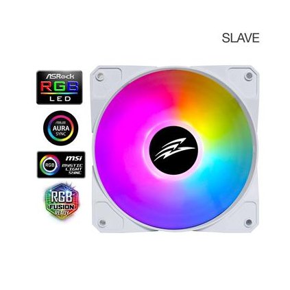 Evolveo 12FSW ventilátor 120mm, ARGB, bílý rám, slave