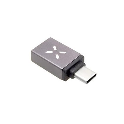 Fixed Redukce z hliníku Link USB-A na USB-C, šedá