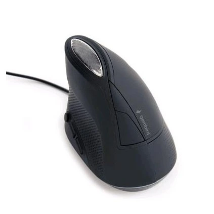 Myš GEMBIRD MUS-ERGO-03, ergonomická, černá, USB