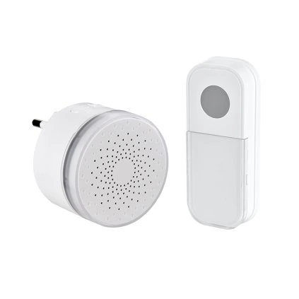 Solight 1L77  bezdrátový mini zvonek, do zásuvky, 180m, bílý, learning code