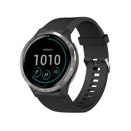Fixed Silikonový řemínek Silicone Strap pro Garmin QuickFit 20mm, černý