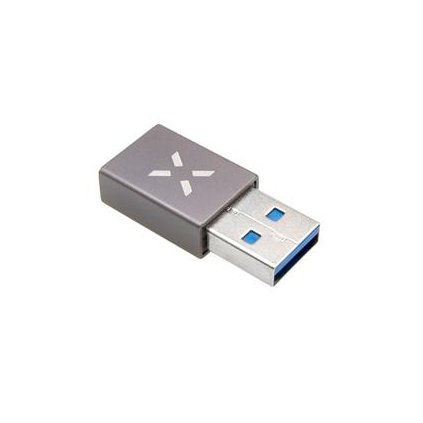 Fixed Redukce z hliníku Link USB-C na USB-A, šedá