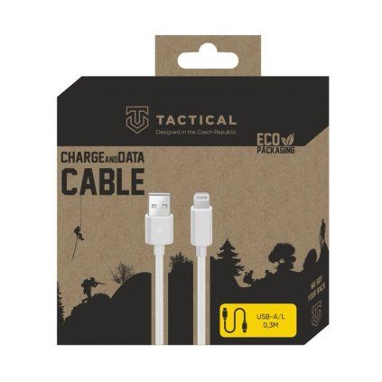 Tactical Smooth Thread Cable USB-A Lightning 0.3m White