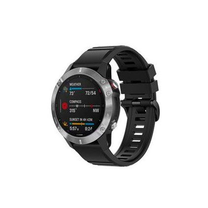 Fixed Silikonový řemínek Silicone Strap pro Garmin QuickFit 26mm, černý