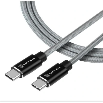 Tactical Fast Rope Aramid Cable USB-C USB-C 100W 20V 5A 2m Grey