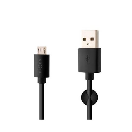 Fixed Datový a nabíjecí kabel s konektory USB/micro USB, 1 metr, černý