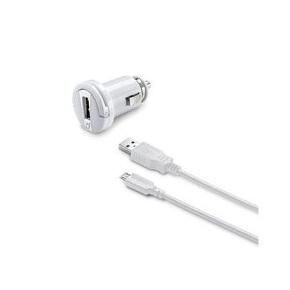 Cellularline Autonabíječka s datovým kabelem a konektorem microUSB, 2A