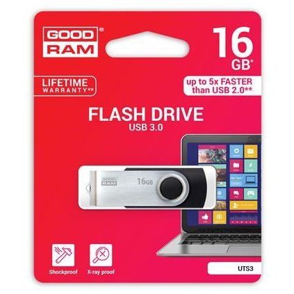 GoodRam memory USB UTS3 16GB USB 3.0 Black