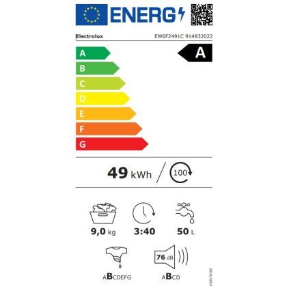 Electrolux 600 SensiCare EW6F2491C