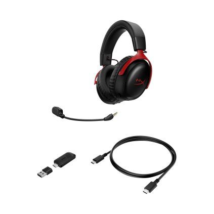HP HyperX Cloud III S Wireless Black-Red Gaming Headset