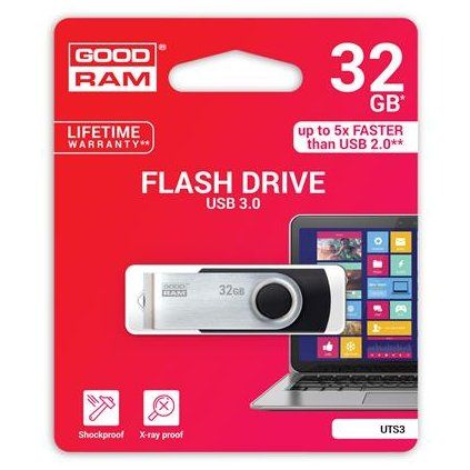 GoodRam memory USB UTS3 32GB USB 3.0 Black