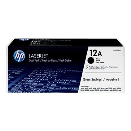 HP 12A (Q2612AD, černá, dvojbalení)