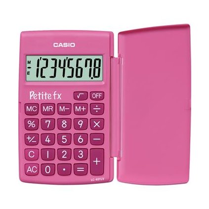 CASIO LC 401 LV PK pink kalkulačka