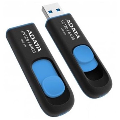 ADATA F UV128 64GB - USB 3.0 Flash Disk, černo modrý